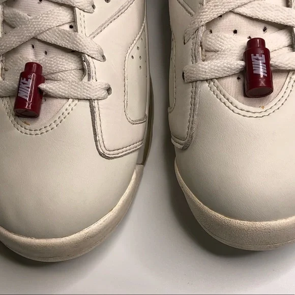 Air Jordan 6 Retro Off White & Maroon Mens Size 11 Basketball Shoes 2015 - Picture 5 of 7